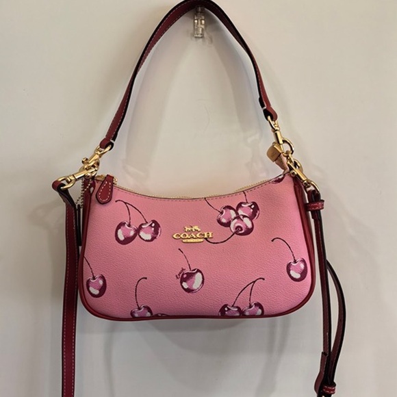 Coach Handbags - Coach Pink Cherry Print Shoulder Bag Fashion❤️🎉🎉🎉🎉